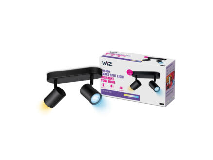 WiZ Imageo LED balkspot GU10 2x5 W dimbaar zwart