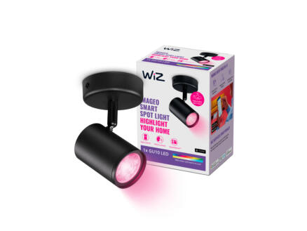WiZ Imageo LED wandspot GU10 5W dimbaar zwart