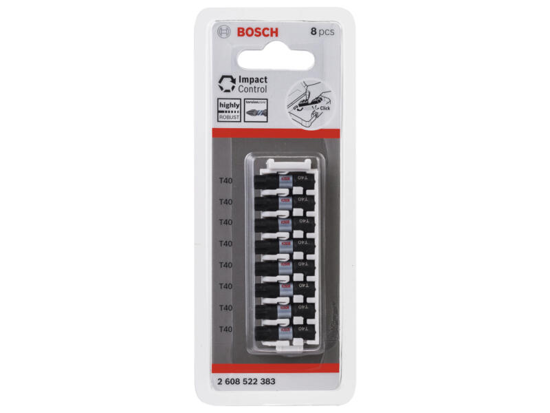 Bosch Professional Impact Control schroefbitset T40 25mm 8 stuks