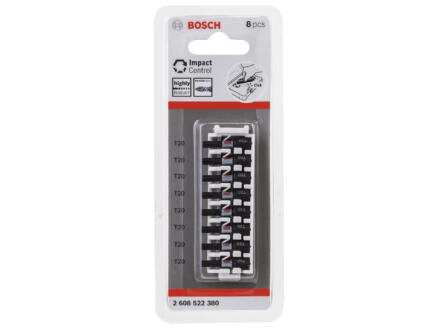 Bosch Professional Impact Control set d'embouts de vissage T20 25mm 8 pièces 1