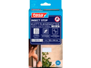 Tesa Insect Stop Premium vliegenraam met klittenband 130x130 cm wit