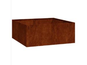 Jardinière 100x100x40 cm acier inoxydable rouillé