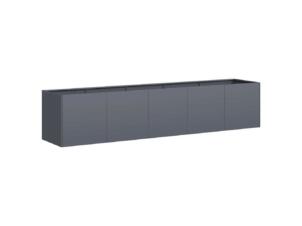 Jardinière 200x40x40 cm acier laminé à froid anthracite