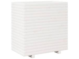 Jardinière 70x40x72,5 cm bois de pin massif blanc