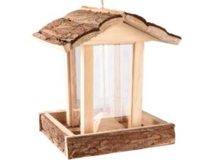Flamingo Jaro voederhuisje 18x17,5x20,5 cm bruin