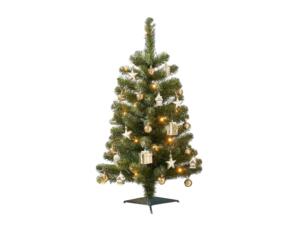 Joy sapin de Noël artificiel 90cm + 30 lampes LED + 26 ornement or