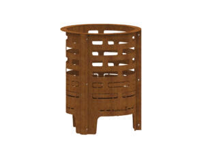 Barbecook Jules panier à feu 43x56 cm + cendrier rouille