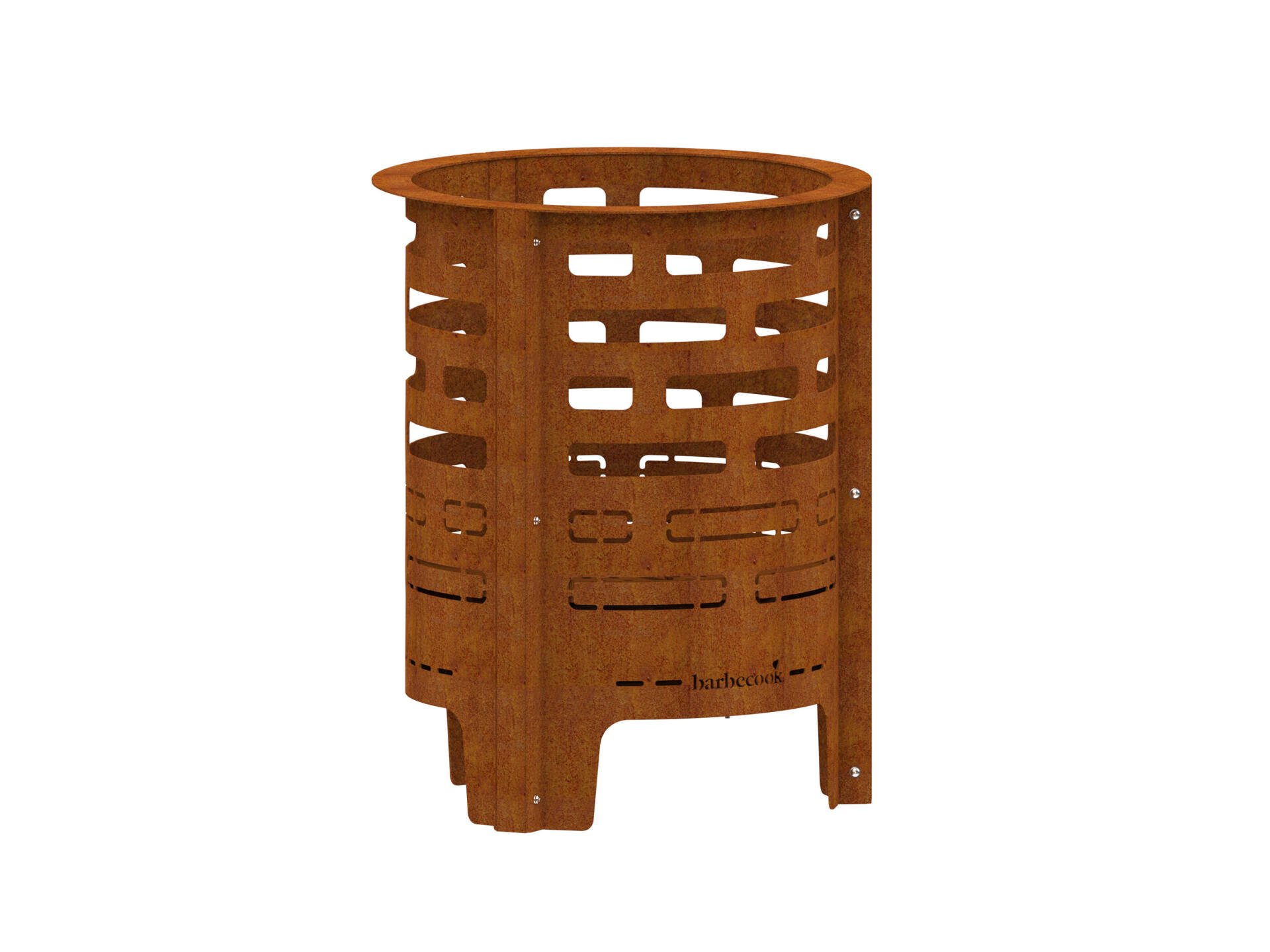 Barbecook Jules panier à feu 43x56 cm + cendrier rouille