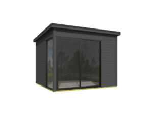 Outdoor Life Products Julia abri de jardin en bois 295x295x239 cm chalet carbon grey
