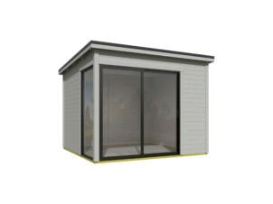 Outdoor Life Products Julia abri de jardin en bois 295x295x239 cm chalet platinum grey