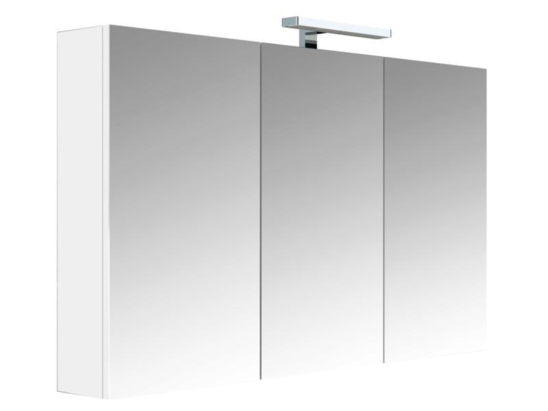 Allibert Juno armoire de toilette 120cm 3 portes miroir blanc brillant