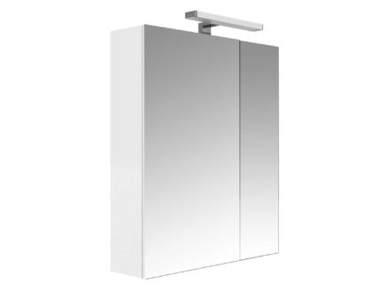 Allibert Juno armoire de toilette 60cm 2 portes miroir blanc brillant 1