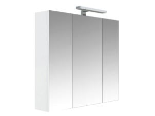 Allibert Juno armoire de toilette 80cm 3 portes miroir blanc brillant