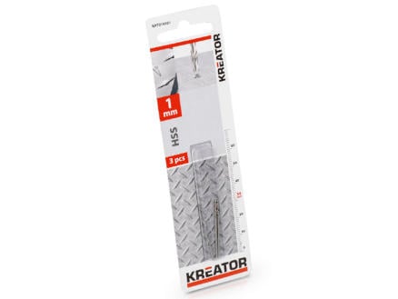 Kreator KRT010101 foret à métaux HSS-TiN 1mm 3 pièces 1