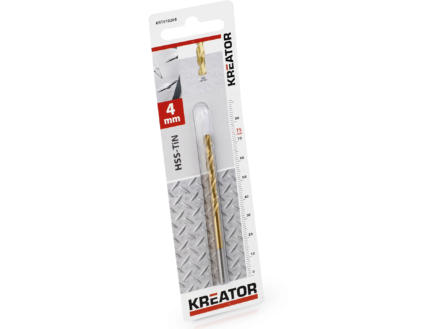 Kreator KRT010208 metaalboor HSS-TiN 4mm 1