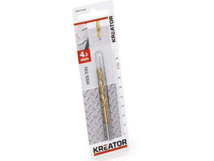 Kreator KRT010209 metaalboor HSS-TiN 4,2mm 1