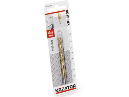 Kreator KRT010210 metaalboor HSS-TiN 4,5mm 1