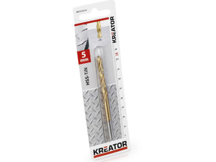 Kreator KRT010212 metaalboor HSS-TiN 5mm 1