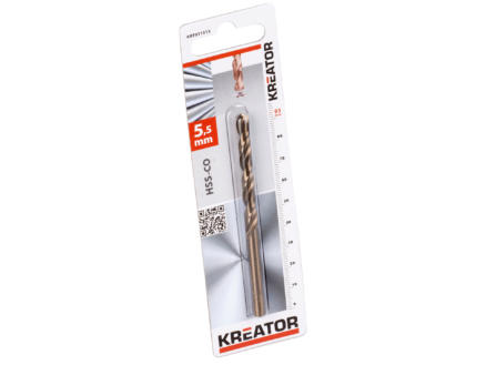 Kreator KRT011513 foret cobalt à métaux HSS-Co 5,5mm 1