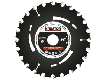Kreator KRT020301 lame de scie circulaire 135mm 24D bois 1