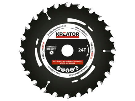 Kreator KRT020303 lame de scie circulaire 160mm 24D bois 1