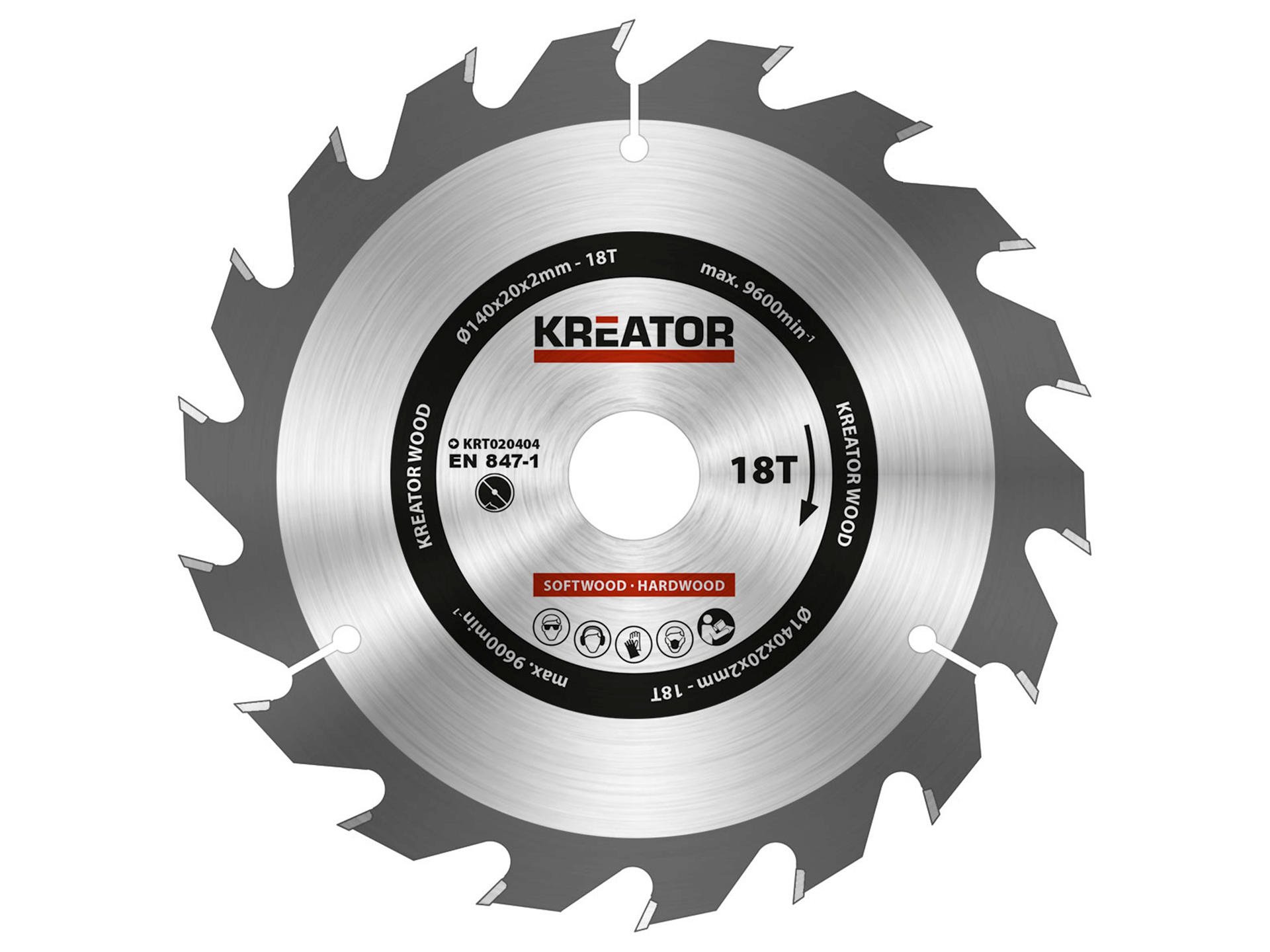 Kreator KRT020404 cirkelzaagblad 140mm 18T hout