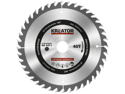 Kreator KRT020407 lame de scie circulaire 150mm 40D bois 1