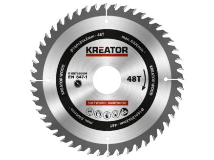 Kreator KRT020409 cirkelzaagblad 160mm 48T hout 1