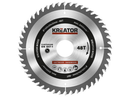 Kreator KRT020409 lame de scie circulaire 160mm 48D bois 1
