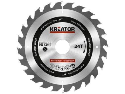 Kreator KRT020414 cirkelzaagblad 185mm 24T hout 1
