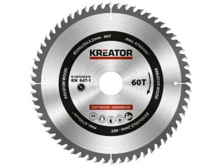 Kreator KRT020419 cirkelzaagblad 200mm 60T hout 1