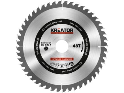 Kreator KRT020421 cirkelzaagblad 210mm 48T hout 1