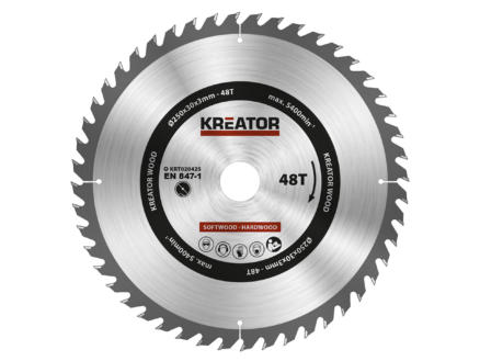 Kreator KRT020425 lame de scie circulaire 250mm 48D bois 1