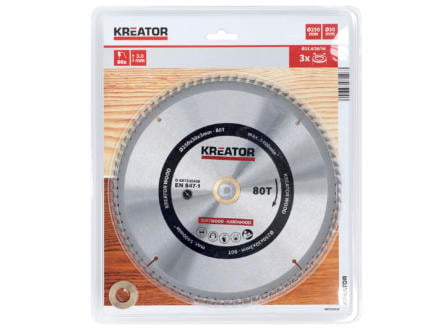 Kreator KRT020426 cirkelzaagblad 250mm 80T hout
