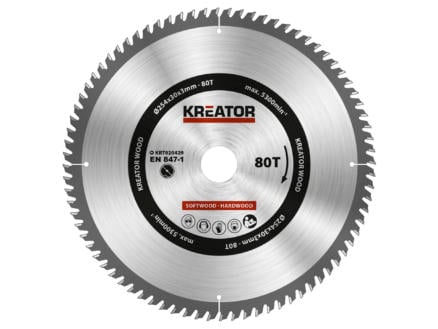 Kreator KRT020429 cirkelzaagblad 254mm 80T hout 1