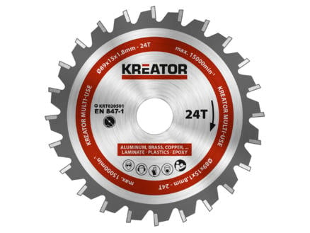 Kreator KRT020501 universeel cirkelzaagblad 89mm 24T 1