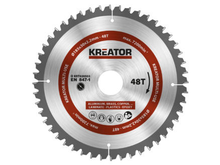 Kreator KRT020503 lame de scie circulaire universelle 185mm 48D 1