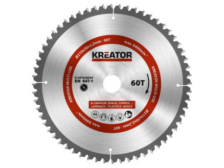 Kreator KRT020504 universeel cirkelzaagblad 210mm 60T 1