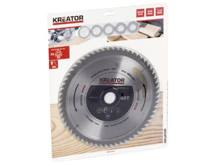 Kreator KRT021401 lame de scie circulaire 260mm 60D bois 1