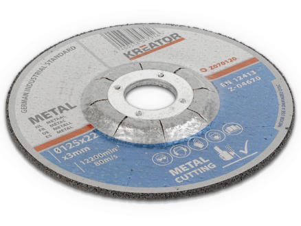 Kreator KRT070120 disque à tronçonner métal 125x3x22 mm 4+2 pièces 1