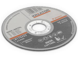 Kreator KRT070410 disque à tronçonner inox-métal 115x1x22 mm 4+2 pièces