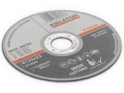 Kreator KRT070420 disque à tronçonner inox-métal 125x1x22 mm 4+2 pièces 1