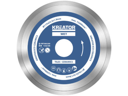 Kreator KRT080200 Eco disque diamant 115x,1,9x22,2 mm eau 3 pièces 1