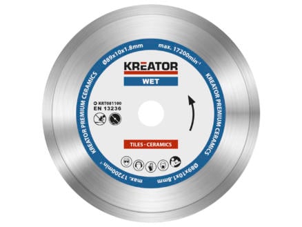 Kreator KRT081100 Premium disque diamant 89x1,8x10 mm eau 1