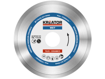 Kreator KRT081101 disque diamant 115x,1,9x22,2 mm eau 1