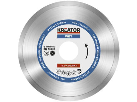 Kreator KRT081102 disque diamant 125x2x22,23 mm eau 1