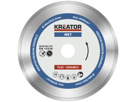 Kreator KRT081103 disque diamant 180x2,2x30 mm eau 1