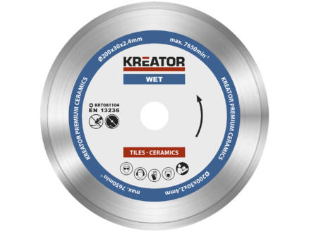 Kreator KRT081104 disque diamant 200x2,4x30 mm eau 1