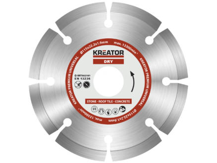 Kreator KRT082101 disque diamant 115x1,9x22,2 mm sec 1