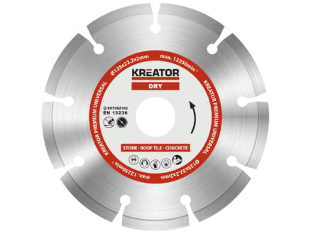 Kreator KRT082102 disque diamant pierre 125x2x22,2 mm sec 1